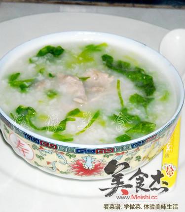 生菜肉片粥