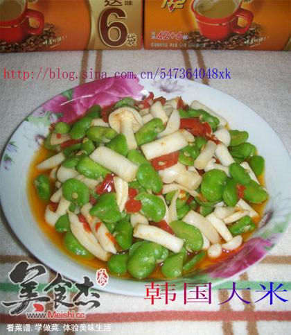 海鲜菇炒蚕豆