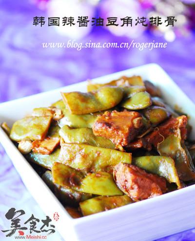 韩国辣酱版油豆角炖排骨