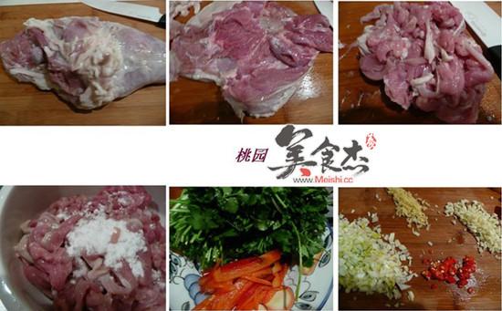 芫芜爆（羊）肉丝