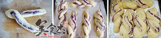 紫薯麻花面包