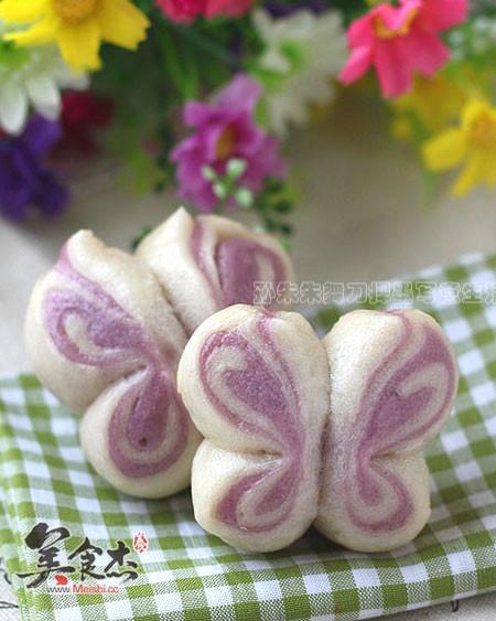 紫薯双色蝴蝶卷