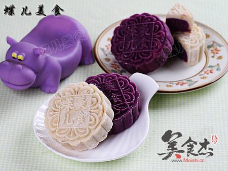 白芸豆桂花紫薯月饼