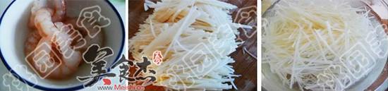 姜油虾仁炝土豆丝