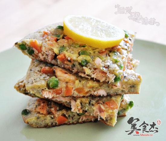 三文鱼蔬菜荞麦饼