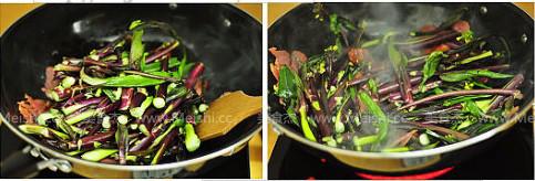 腊肉红菜苔