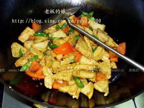 青椒炒青岩豆腐