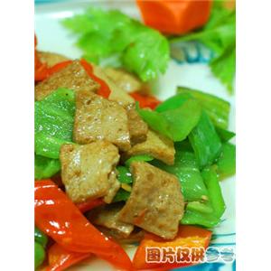 青椒炒青岩豆腐