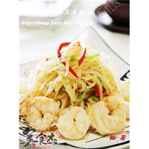 姜油虾仁炝土豆丝