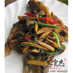 姜葱煎焗桂鱼块