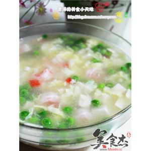 鲜虾豆腐翡翠汤