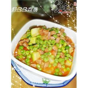 西葫芦烩豌豆