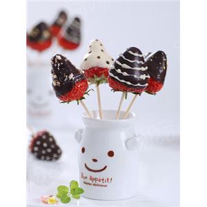 巧克力草莓棒棒糖