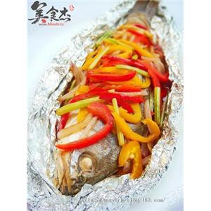 彩椒焗烤海鲈鱼