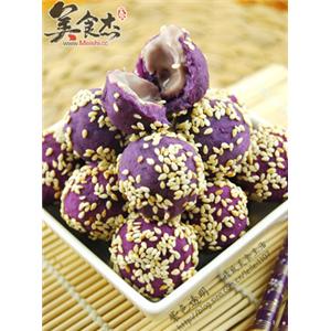 紫薯蓝莓奶酪球