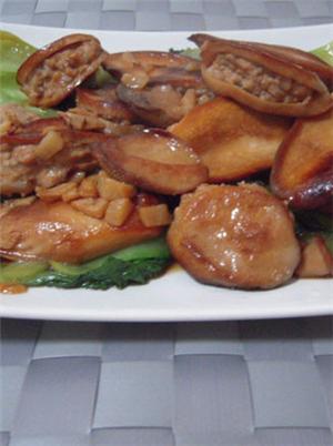 杏鲍菇肉盒烧油菜